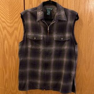 Ralph Lauren Plaid zip-up Vest - medium